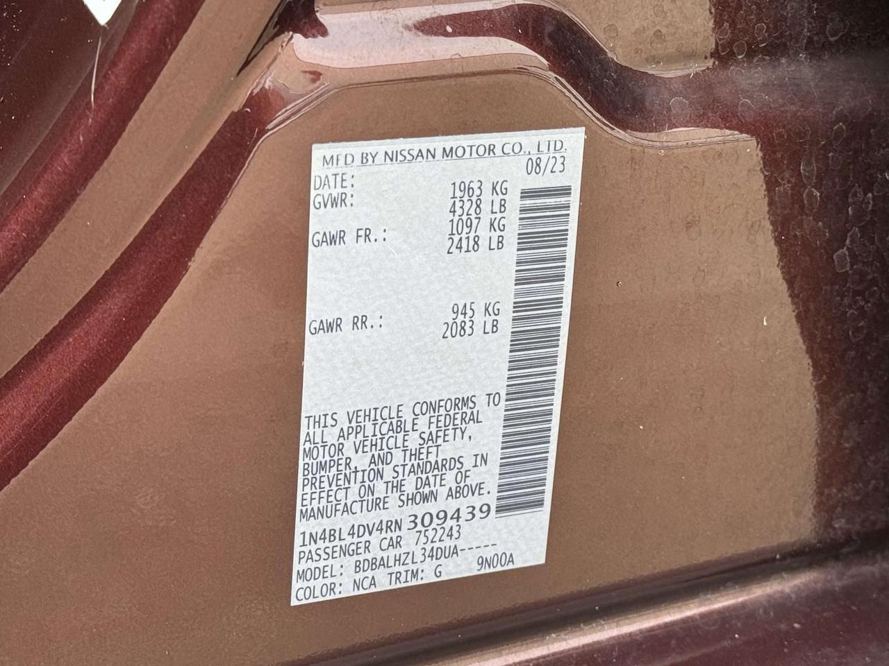 2024 Nissan Altima 2.5 SV Fredericksburg VA