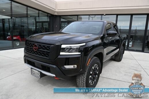 2024 Nissan Frontier PRO-4X / 4X4 / Crew Cab / Tech & Off Road Protection Pkg / Auto Start / Power Driver's Seat / NAV / Adaptive Cruise / Lane Depart & Blind Spot / Apple CarPlay & Android Auto / Only 12K Miles / 1-Owner Anchorage AK