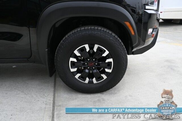 2024 Nissan Frontier PRO-4X / 4X4 / Crew Cab / Tech & Off Road Protection Pkg / Auto Start / Power Driver's Seat / NAV / Adaptive Cruise / Lane Depart & Blind Spot / Apple CarPlay & Android Auto / Only 16K Miles / 1-Owner Anchorage AK