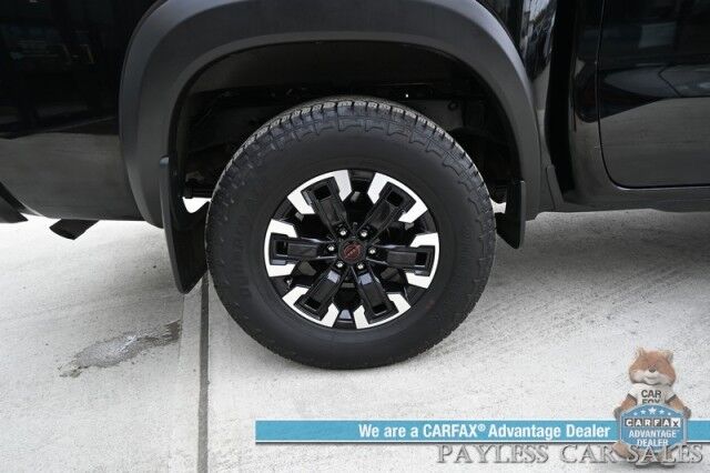 2024 Nissan Frontier PRO-4X / 4X4 / Crew Cab / Tech & Off Road Protection Pkg / Auto Start / Power Driver's Seat / NAV / Adaptive Cruise / Lane Depart & Blind Spot / Apple CarPlay & Android Auto / Only 16K Miles / 1-Owner Anchorage AK