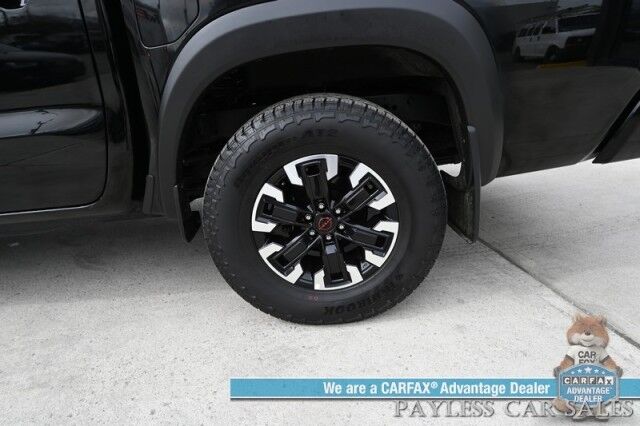 2024 Nissan Frontier PRO-4X / 4X4 / Crew Cab / Tech & Off Road Protection Pkg / Auto Start / Power Driver's Seat / NAV / Adaptive Cruise / Lane Depart & Blind Spot / Apple CarPlay & Android Auto / Only 16K Miles / 1-Owner Anchorage AK