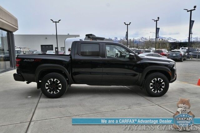 2024 Nissan Frontier PRO-4X / 4X4 / Crew Cab / Tech & Off Road Protection Pkg / Auto Start / Power Driver's Seat / NAV / Adaptive Cruise / Lane Depart & Blind Spot / Apple CarPlay & Android Auto / Only 16K Miles / 1-Owner Anchorage AK