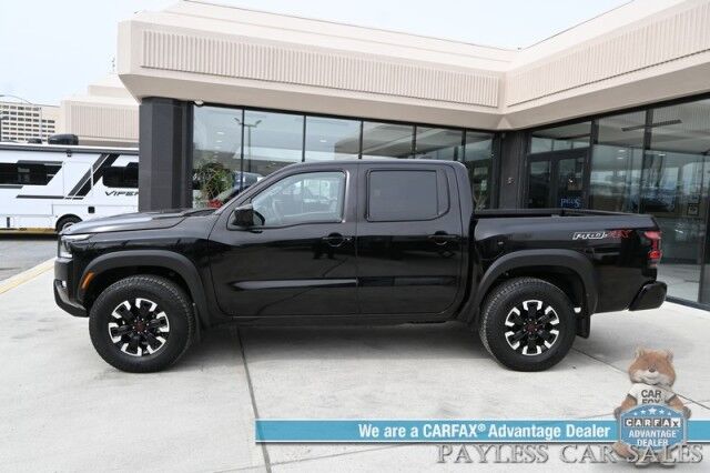 2024 Nissan Frontier PRO-4X / 4X4 / Crew Cab / Tech & Off Road Protection Pkg / Auto Start / Power Driver's Seat / NAV / Adaptive Cruise / Lane Depart & Blind Spot / Apple CarPlay & Android Auto / Only 16K Miles / 1-Owner Anchorage AK