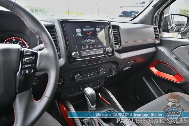 2024 Nissan Frontier PRO-4X / 4X4 / Crew Cab / Tech & Off Road Protection Pkg / Auto Start / Power Driver's Seat / NAV / Adaptive Cruise / Lane Depart & Blind Spot / Apple CarPlay & Android Auto / Only 16K Miles / 1-Owner Anchorage AK