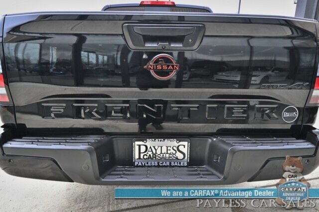 2024 Nissan Frontier PRO-4X / 4X4 / Crew Cab / Tech & Off Road Protection Pkg / Auto Start / Power Driver's Seat / NAV / Adaptive Cruise / Lane Depart & Blind Spot / Apple CarPlay & Android Auto / Only 16K Miles / 1-Owner Anchorage AK