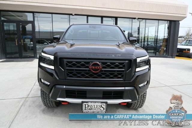 2024 Nissan Frontier PRO-4X / 4X4 / Crew Cab / Tech & Off Road Protection Pkg / Auto Start / Power Driver's Seat / NAV / Adaptive Cruise / Lane Depart & Blind Spot / Apple CarPlay & Android Auto / Only 16K Miles / 1-Owner Anchorage AK