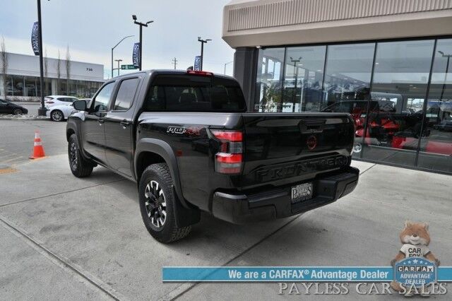 2024 Nissan Frontier PRO-4X / 4X4 / Crew Cab / Tech & Off Road Protection Pkg / Auto Start / Power Driver's Seat / NAV / Adaptive Cruise / Lane Depart & Blind Spot / Apple CarPlay & Android Auto / Only 16K Miles / 1-Owner Anchorage AK