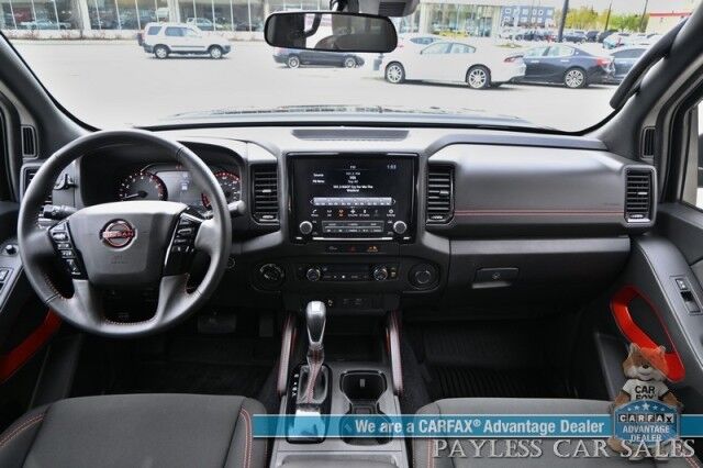 2024 Nissan Frontier PRO-4X / 4X4 / Crew Cab / Tech & Off Road Protection Pkg / Auto Start / Power Driver's Seat / NAV / Adaptive Cruise / Lane Depart & Blind Spot / Apple CarPlay & Android Auto / Only 16K Miles / 1-Owner Anchorage AK