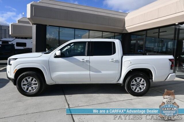 2024 Nissan Frontier SV / 4X4 / Auto Start / Crew Cab / Convenience & Technology Pkg / Power & Heated Seats / Heated Steering Wheel / Lane Depart & Blind Spot / Apple CarPlay & Android Auto / Back Up Cam / Bed Liner / Tow Pkg / 1-Owner Anchorage AK