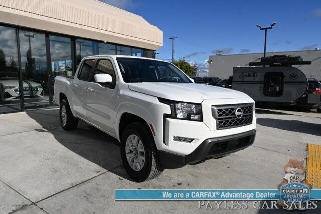 2024 Nissan Frontier SV / 4X4 / Auto Start / Crew Cab / Convenience & Technology Pkg / Power & Heated Seats / Heated Steering Wheel / Lane Depart & Blind Spot / Apple CarPlay & Android Auto / Back Up Cam / Bed Liner / Tow Pkg / 1-Owner Anchorage AK