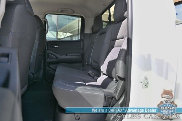 2024 Nissan Frontier SV / 4X4 / Convenience & Tech Pkg / Crew Cab / Auto Start / Heated Seats & Steering / Adaptive Cruise / Lane Depart & Blind Spot / Apple CarPlay & Android Auto / Back Up Camera / Bed Liner / Tow Pkg / Block Heater / 1-Owner Anchorage AK