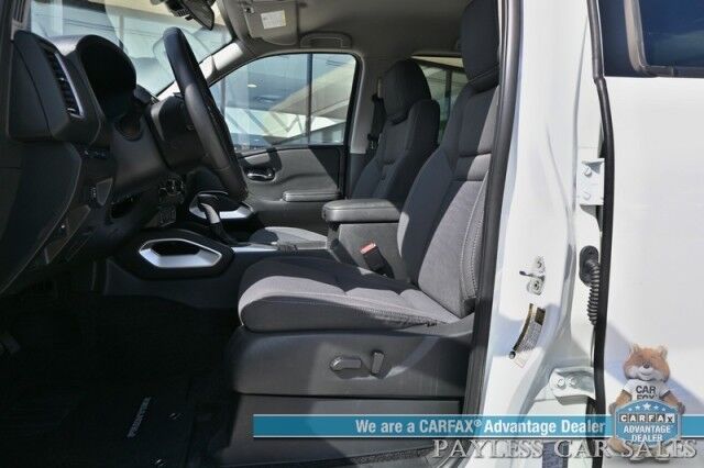 2024 Nissan Frontier SV / 4X4 / Convenience & Tech Pkg / Crew Cab / Auto Start / Heated Seats & Steering / Adaptive Cruise / Lane Depart & Blind Spot / Apple CarPlay & Android Auto / Back Up Camera / Bed Liner / Tow Pkg / Block Heater / 1-Owner Anchorage AK