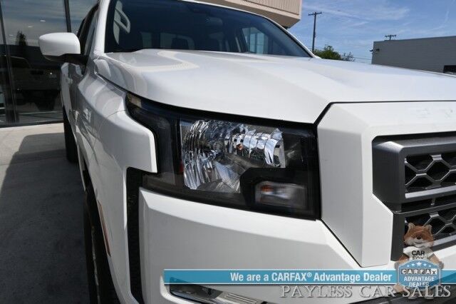 2024 Nissan Frontier SV / 4X4 / Convenience & Tech Pkg / Crew Cab / Auto Start / Heated Seats & Steering / Adaptive Cruise / Lane Depart & Blind Spot / Apple CarPlay & Android Auto / Back Up Camera / Bed Liner / Tow Pkg / Block Heater / 1-Owner Anchorage AK