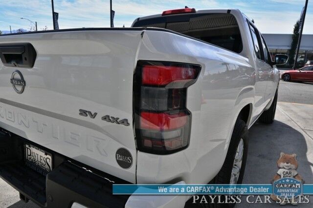 2024 Nissan Frontier SV / 4X4 / Convenience & Tech Pkg / Crew Cab / Auto Start / Heated Seats & Steering / Adaptive Cruise / Lane Depart & Blind Spot / Apple CarPlay & Android Auto / Back Up Camera / Bed Liner / Tow Pkg / Block Heater / 1-Owner Anchorage AK