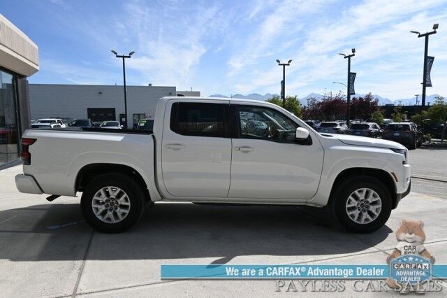 2024 Nissan Frontier SV / 4X4 / Convenience & Tech Pkg / Crew Cab / Auto Start / Heated Seats & Steering / Adaptive Cruise / Lane Depart & Blind Spot / Apple CarPlay & Android Auto / Back Up Camera / Bed Liner / Tow Pkg / Block Heater / 1-Owner Anchorage AK