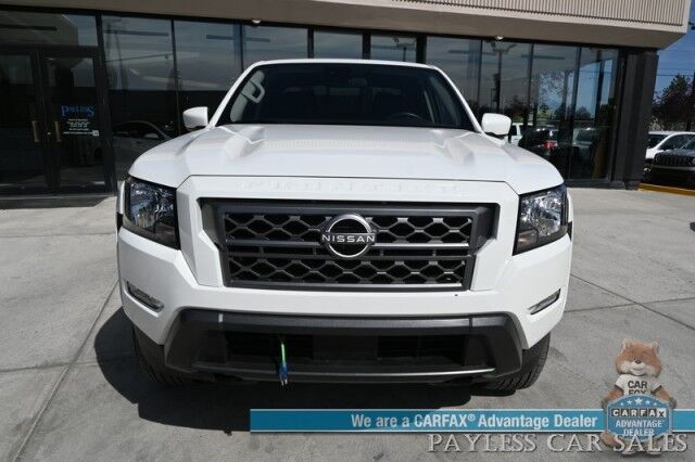 2024 Nissan Frontier SV / 4X4 / Convenience & Tech Pkg / Crew Cab / Auto Start / Heated Seats & Steering / Adaptive Cruise / Lane Depart & Blind Spot / Apple CarPlay & Android Auto / Back Up Camera / Bed Liner / Tow Pkg / Block Heater / 1-Owner Anchorage AK