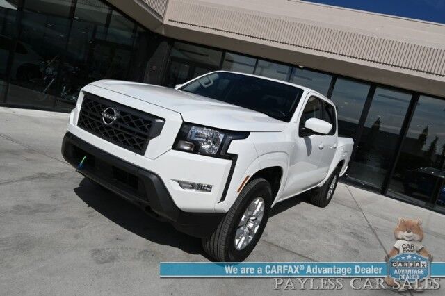 2024 Nissan Frontier SV / 4X4 / Convenience & Tech Pkg / Crew Cab / Auto Start / Heated Seats & Steering / Adaptive Cruise / Lane Depart & Blind Spot / Apple CarPlay & Android Auto / Back Up Camera / Bed Liner / Tow Pkg / Block Heater / 1-Owner Anchorage AK