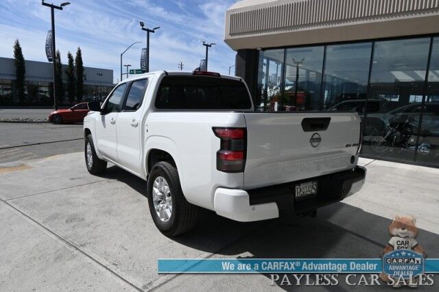 2024 Nissan Frontier SV / 4X4 / Convenience & Tech Pkg / Crew Cab / Auto Start / Heated Seats & Steering / Adaptive Cruise / Lane Depart & Blind Spot / Apple CarPlay & Android Auto / Back Up Camera / Bed Liner / Tow Pkg / Block Heater / 1-Owner Anchorage AK