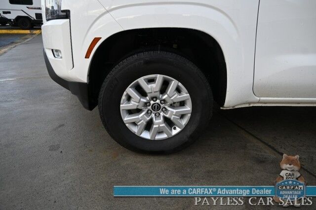 2024 Nissan Frontier SV / 4X4 / Crew Cab / Auto Start / Convenience & Technology Pkg / Power & Heated Cloth Seats / Heated Steering Wheel / Lane Depart & Blind Spot / Apple CarPlay & Android Auto / Back Up Cam / Bed Liner / Tow Pkg / 1-Owner Wasilla AK