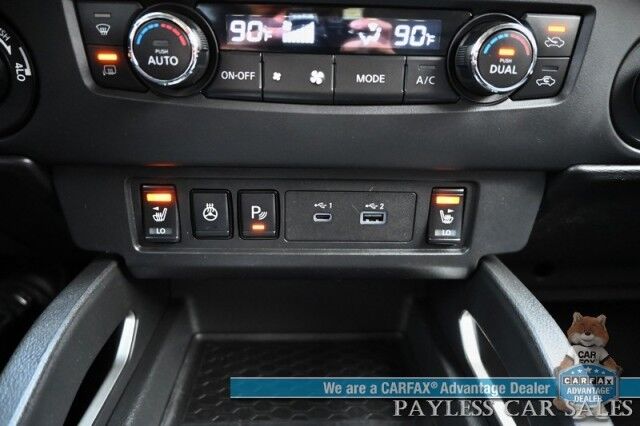 2024 Nissan Frontier SV / 4X4 / Crew Cab / Auto Start / Convenience & Technology Pkg / Power & Heated Cloth Seats / Heated Steering Wheel / Lane Depart & Blind Spot / Apple CarPlay & Android Auto / Back Up Cam / Bed Liner / Tow Pkg / 1-Owner Wasilla AK