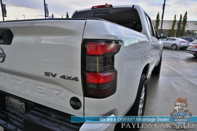 2024 Nissan Frontier SV / 4X4 / Crew Cab / Auto Start / Convenience & Technology Pkg / Power & Heated Cloth Seats / Heated Steering Wheel / Lane Depart & Blind Spot / Apple CarPlay & Android Auto / Back Up Cam / Bed Liner / Tow Pkg / 1-Owner Wasilla AK
