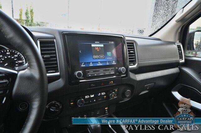 2024 Nissan Frontier SV / 4X4 / Crew Cab / Auto Start / Convenience & Technology Pkg / Power & Heated Cloth Seats / Heated Steering Wheel / Lane Depart & Blind Spot / Apple CarPlay & Android Auto / Back Up Cam / Bed Liner / Tow Pkg / 1-Owner Wasilla AK