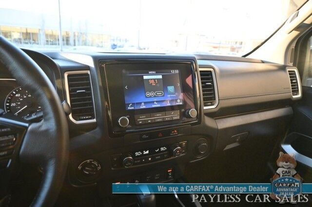 2024 Nissan Frontier SV / 4X4 / Crew Cab / Auto Start / Convenience & Technology Pkg / Power & Heated Cloth Seats / Heated Steering Wheel / Lane Depart & Blind Spot / Apple CarPlay & Android Auto / Back Up Cam / Bed Liner / Tow Pkg / 1-Owner Anchorage AK