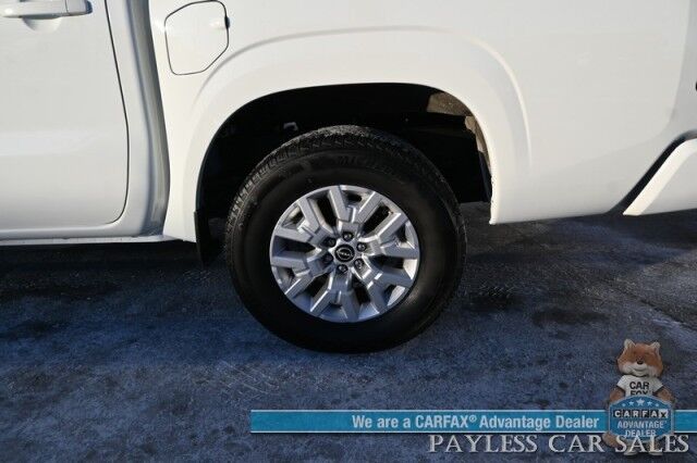 2024 Nissan Frontier SV / 4X4 / Crew Cab / Auto Start / Convenience & Technology Pkg / Power & Heated Cloth Seats / Heated Steering Wheel / Lane Depart & Blind Spot / Apple CarPlay & Android Auto / Back Up Cam / Bed Liner / Tow Pkg / 1-Owner Anchorage AK