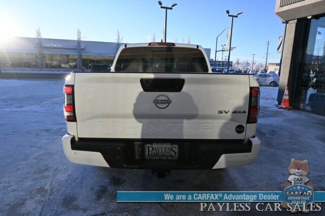 2024 Nissan Frontier SV / 4X4 / Crew Cab / Auto Start / Convenience & Technology Pkg / Power & Heated Cloth Seats / Heated Steering Wheel / Lane Depart & Blind Spot / Apple CarPlay & Android Auto / Back Up Cam / Bed Liner / Tow Pkg / 1-Owner Anchorage AK