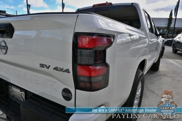 2024 Nissan Frontier SV / 4X4 / Crew Cab / Auto Start / Convenience & Technology Pkg / Power & Heated Cloth Seats / Heated Steering Wheel / Lane Depart & Blind Spot / Apple CarPlay & Android Auto / Back Up Cam / Bed Liner / Tow Pkg / 1-Owner Anchorage AK