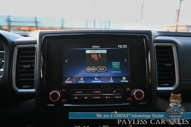 2024 Nissan Frontier SV / 4X4 / Crew Cab / Convenience Pkg / Tech Pkg / Auto Start / Power & Heated Cloth Seats / Heated Steering Wheel / Blind Spot Alert / Apple CarPlay & Android Auto / Keyless Entry & Start / Bed Liner / Tow Pkg / 1-Owner Anchorage AK