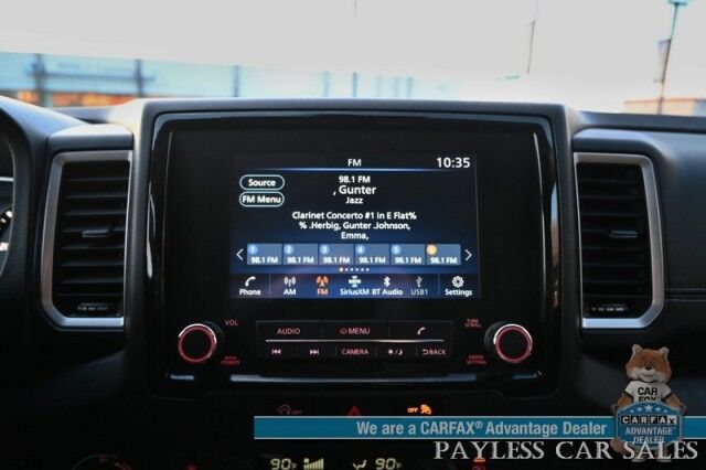 2024 Nissan Frontier SV / 4X4 / Crew Cab / Convenience Pkg / Tech Pkg / Auto Start / Power & Heated Cloth Seats / Heated Steering Wheel / Blind Spot Alert / Apple CarPlay & Android Auto / Keyless Entry & Start / Bed Liner / Tow Pkg / 1-Owner Anchorage AK