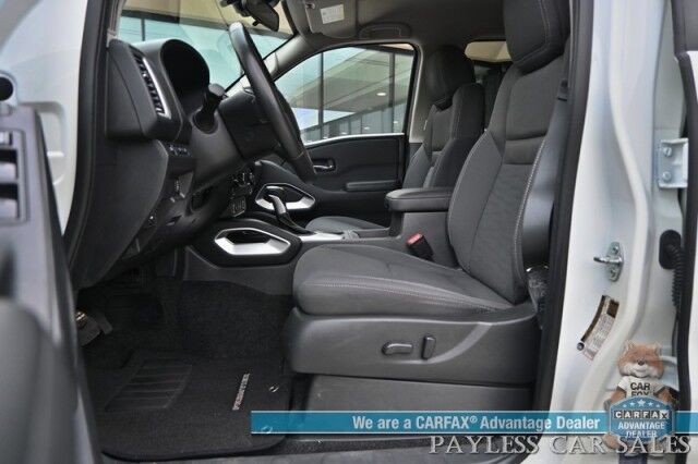 2024 Nissan Frontier SV / 4X4 / Crew Cab / Tech & Convenience Pkg / Auto Start / Power & Heated Cloth Seats / Heated Steering / Adaptive Cruise / Lane Depart & Blind Spot / Apple CarPlay & Android Auto / Bed Liner / Tow Pkg / 1-Owner Anchorage AK 2024 Nissan Frontier SV / 4X4 / Crew Cab / Tech & Convenience Pkg / Auto Start / Power & Heated Cloth Seats / Heated Steering / Adaptive Cruise / Lane Depart & Blind Spot / Apple CarPlay & Android Auto / Bed Liner / Tow Pkg / 1-Owner Anchorage AK