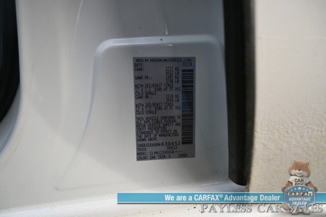 2024 Nissan Frontier SV / 4X4 / Crew Cab / Tech & Convenience Pkg / Auto Start / Power & Heated Cloth Seats / Heated Steering / Adaptive Cruise / Lane Depart & Blind Spot / Apple CarPlay & Android Auto / Bed Liner / Tow Pkg / 1-Owner Anchorage AK 2024 Nissan Frontier SV / 4X4 / Crew Cab / Tech & Convenience Pkg / Auto Start / Power & Heated Cloth Seats / Heated Steering / Adaptive Cruise / Lane Depart & Blind Spot / Apple CarPlay & Android Auto / Bed Liner / Tow Pkg / 1-Owner Anchorage AK