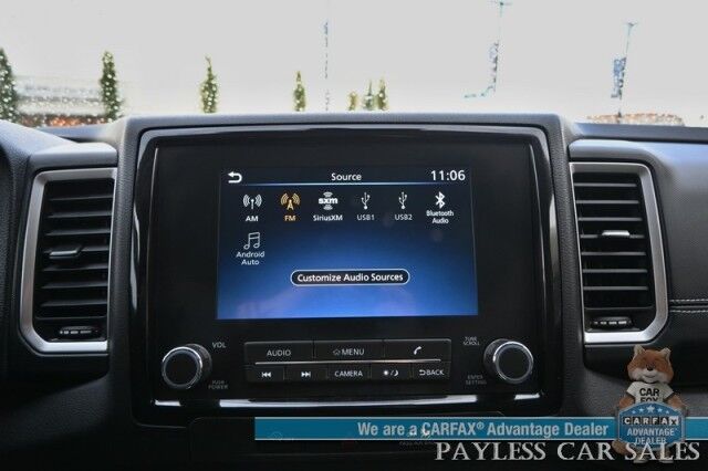 2024 Nissan Frontier SV / 4X4 / Crew Cab / Tech & Convenience Pkg / Auto Start / Power & Heated Cloth Seats / Heated Steering / Adaptive Cruise / Lane Depart & Blind Spot / Apple CarPlay & Android Auto / Bed Liner / Tow Pkg / 1-Owner Anchorage AK 2024 Nissan Frontier SV / 4X4 / Crew Cab / Tech & Convenience Pkg / Auto Start / Power & Heated Cloth Seats / Heated Steering / Adaptive Cruise / Lane Depart & Blind Spot / Apple CarPlay & Android Auto / Bed Liner / Tow Pkg / 1-Owner Anchorage AK