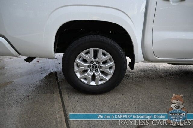 2024 Nissan Frontier SV / 4X4 / Crew Cab / Tech & Convenience Pkg / Auto Start / Power & Heated Cloth Seats / Heated Steering / Adaptive Cruise / Lane Depart & Blind Spot / Apple CarPlay & Android Auto / Bed Liner / Tow Pkg / 1-Owner Anchorage AK 2024 Nissan Frontier SV / 4X4 / Crew Cab / Tech & Convenience Pkg / Auto Start / Power & Heated Cloth Seats / Heated Steering / Adaptive Cruise / Lane Depart & Blind Spot / Apple CarPlay & Android Auto / Bed Liner / Tow Pkg / 1-Owner Anchorage AK