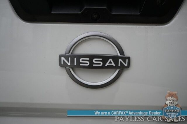 2024 Nissan Frontier SV / 4X4 / Crew Cab / Tech & Convenience Pkg / Auto Start / Power & Heated Seats / Heated Steering / Adaptive Cruise / Lane Depart & Blind Spot Alert / Apple CarPlay & Android Auto / Bed Liner / Tow Pkg / 1-Owner Anchorage AK