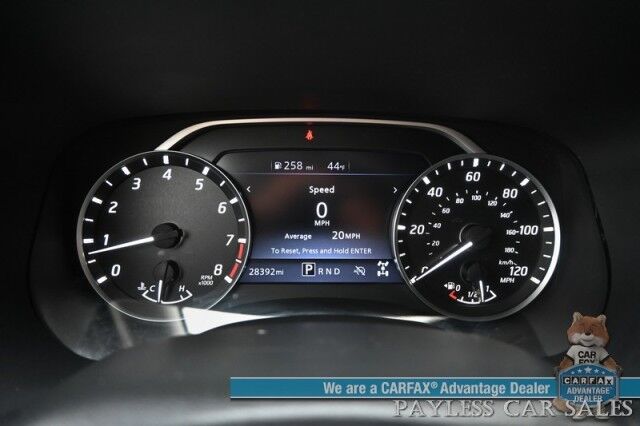 2024 Nissan Frontier SV / 4X4 / Crew Cab / Tech & Convenience Pkg / Auto Start / Power & Heated Seats / Heated Steering / Adaptive Cruise / Lane Depart & Blind Spot Alert / Apple CarPlay & Android Auto / Bed Liner / Tow Pkg / 1-Owner Anchorage AK