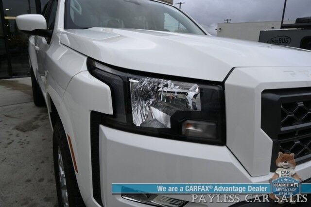 2024 Nissan Frontier SV / 4X4 / Crew Cab / Tech & Convenience Pkg / Auto Start / Power & Heated Seats / Heated Steering / Adaptive Cruise / Lane Depart & Blind Spot Alert / Apple CarPlay & Android Auto / Bed Liner / Tow Pkg / 1-Owner Anchorage AK