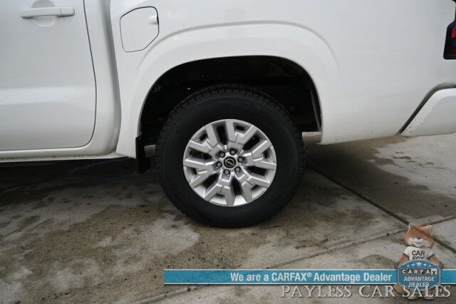 2024 Nissan Frontier SV / 4X4 / Crew Cab / Tech & Convenience Pkg / Auto Start / Power & Heated Seats / Heated Steering / Adaptive Cruise / Lane Depart & Blind Spot Alert / Apple CarPlay & Android Auto / Bed Liner / Tow Pkg / 1-Owner Anchorage AK
