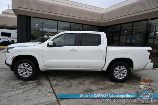 2024 Nissan Frontier SV / 4X4 / Crew Cab / Tech & Convenience Pkg / Auto Start / Power & Heated Seats / Heated Steering / Adaptive Cruise / Lane Depart & Blind Spot Alert / Apple CarPlay & Android Auto / Bed Liner / Tow Pkg / 1-Owner Anchorage AK