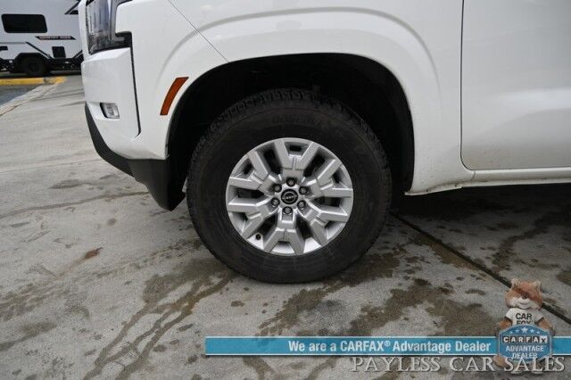2024 Nissan Frontier SV / 4X4 / Crew Cab / Tech & Convenience Pkg / Auto Start / Power & Heated Seats / Heated Steering / Adaptive Cruise / Lane Depart & Blind Spot Alert / Apple CarPlay & Android Auto / Bed Liner / Tow Pkg / 1-Owner Anchorage AK