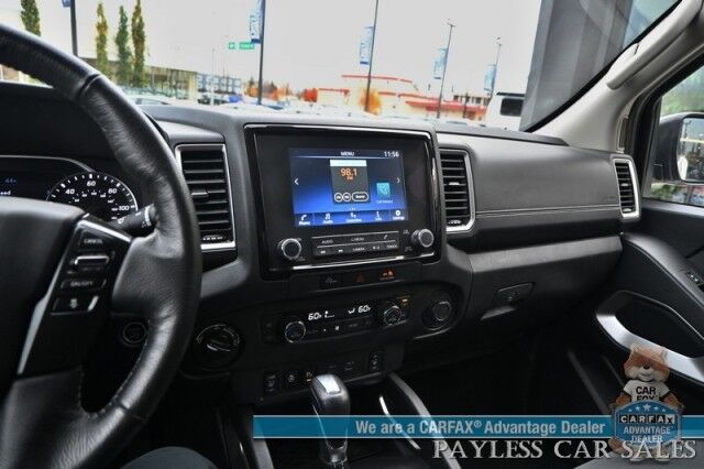 2024 Nissan Frontier SV / 4X4 / Crew Cab / Tech & Convenience Pkg / Auto Start / Power & Heated Seats / Heated Steering / Adaptive Cruise / Lane Depart & Blind Spot Alert / Apple CarPlay & Android Auto / Bed Liner / Tow Pkg / 1-Owner Anchorage AK