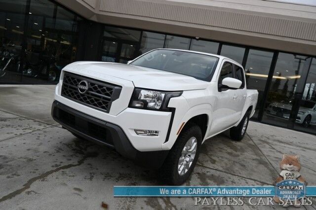 2024 Nissan Frontier SV / 4X4 / Crew Cab / Tech & Convenience Pkg / Auto Start / Power & Heated Seats / Heated Steering / Adaptive Cruise / Lane Depart & Blind Spot Alert / Apple CarPlay & Android Auto / Bed Liner / Tow Pkg / 1-Owner Anchorage AK