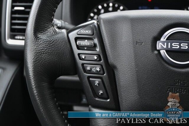 2024 Nissan Frontier SV / 4X4 / Crew Cab / Tech & Convenience Pkg / Auto Start / Power & Heated Seats / Heated Steering / Adaptive Cruise / Lane Depart & Blind Spot Alert / Apple CarPlay & Android Auto / Bed Liner / Tow Pkg / 1-Owner Anchorage AK