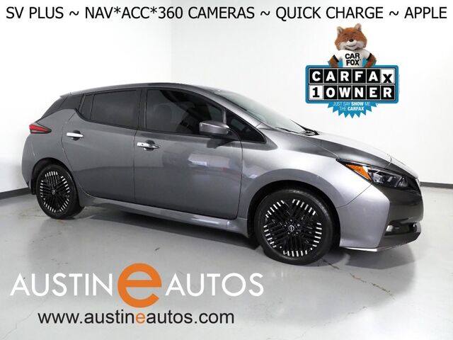 2024 Nissan LEAF SV PLUS *PROPILOT ASSIST, NAVIGATION, 360 VIEW CAMERAS, SAFETY ALERTS, ADAPTIVE CRUISE, HEATED SEATS/STEERING WHEEL, QUICK CHARGE, BLACK ALLOY WHEELS, APPLE CARPLAY Round Rock TX