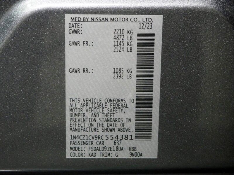 2024 Nissan LEAF SV PLUS *PROPILOT ASSIST, NAVIGATION, 360 VIEW CAMERAS, SAFETY ALERTS, ADAPTIVE CRUISE, HEATED SEATS/STEERING WHEEL, QUICK CHARGE, BLACK ALLOY WHEELS, APPLE CARPLAY Round Rock TX