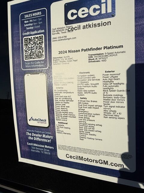 2024 Nissan Pathfinder Platinum Kerrville TX