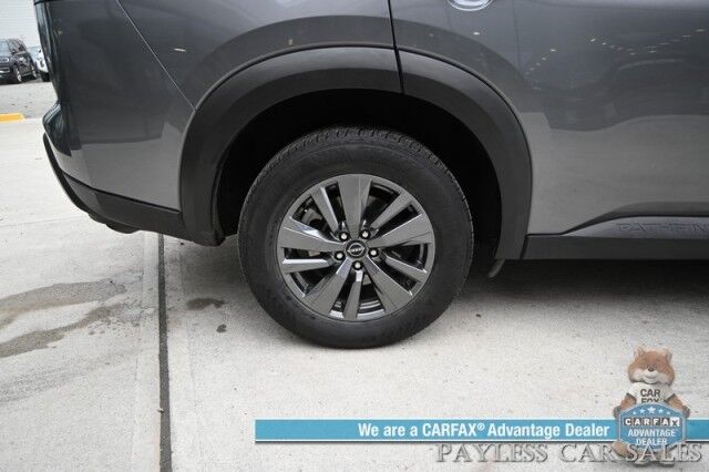 2024 Nissan Pathfinder SV / AWD / Auto Start / Heated Premium Cloth Seats / Adaptive Cruise Control / Lane Departure & Blind Spot Alert / Apple CarPlay & Android Auto / Back Up Camera / 3rd Row / Seats 8 / 1-Owner Anchorage AK
