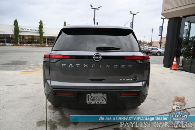 2024 Nissan Pathfinder SV / AWD / Auto Start / Heated Premium Cloth Seats / Adaptive Cruise Control / Lane Departure & Blind Spot Alert / Apple CarPlay & Android Auto / Back Up Camera / 3rd Row / Seats 8 / 1-Owner Anchorage AK